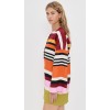 Sample Daily V-Neckline Long Sleeve Pullover Design Striped Print Casual Tops