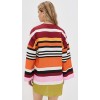 Sample Daily V-Neckline Long Sleeve Pullover Design Striped Print Casual Tops