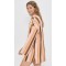 Daily Sample V-Neckline Long Sleeve Pullover Design Striped Print Casual Tops