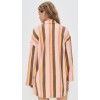 Daily Sample V-Neckline Long Sleeve Pullover Design Striped Print Casual Tops