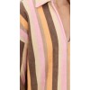 Daily Sample V-Neckline Long Sleeve Pullover Design Striped Print Casual Tops