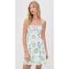 Vacation Style Camisole Square Neckline Backless Food Print Embroidered Trim Casual Dress
