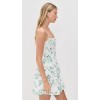 Vacation Style Camisole Square Neckline Backless Food Print Embroidered Trim Casual Dress