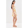 Sample Elegant Camisole Square Neckline Smocked Elastic Back Backless Floral Print Casual Dress