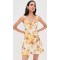 Sample Elegant Camisole Square Neckline Smocked Elastic Back Backless Floral Print Casual Dress