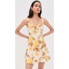 Sample Elegant Camisole Square Neckline Smocked Elastic Back Backless Floral Print Casual Dress