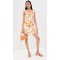 Sample Elegant Camisole Square Neckline Smocked Elastic Back Backless Floral Print Casual Dress