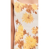 Sample Elegant Camisole Square Neckline Smocked Elastic Back Backless Floral Print Casual Dress