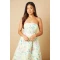 Sample Elegant Bandeau Neckline Tight Waist Backless Floral Print Formal Dress