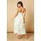 Sample Elegant Bandeau Neckline Tight Waist Backless Floral Print Formal Dress