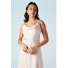 Sexy Elegant Cowl Neckline Camisole Backless High Waist Solid Color Casual Dress