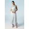 Elegant Halter Neckline Sleeveless High Ruffle Tight Waist Solid Color Casual Dress