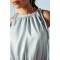 Elegant Halter Neckline Sleeveless High Ruffle Tight Waist Solid Color Casual Dress