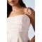 Fashion Elegant Camisole Square Neckline Backless High Waist Solid Color Formal Dress