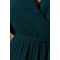 Luxury Elegant V-Neckline Puff Sleeve Solid Color Ruffle Tight Waist Dress