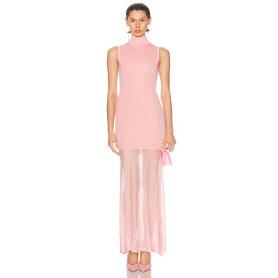 2025 New Design High quality Bodycon Sexy Stylish High neckline Woman's Long Dress
