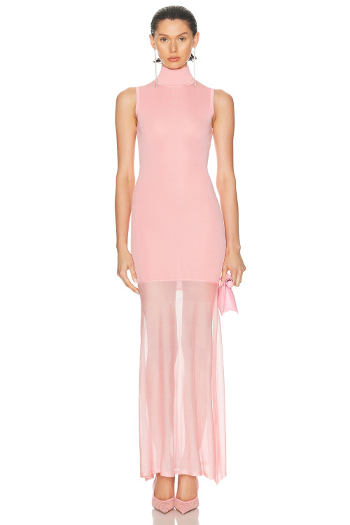 2025 New Design High quality Bodycon Sexy Stylish High neckline Woman's Long Dress