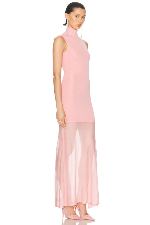 2025 New Design High quality Bodycon Sexy Stylish High neckline Woman's Long Dress
