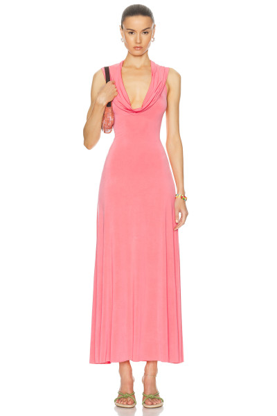 Customized Deep V neck High quality Elegant Exquisite Fashionable Hot Sale Woman's Long Dress