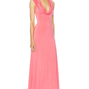 Customized Deep V neck High quality Elegant Exquisite Fashionable Hot Sale Woman's Long Dress