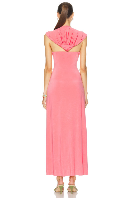 Customized Deep V neck High quality Elegant Exquisite Fashionable Hot Sale Woman's Long Dress