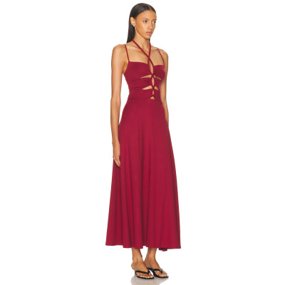 New fashion Fashionable High quality Backless Sleeveless Halter neckline Woman's Long Dress