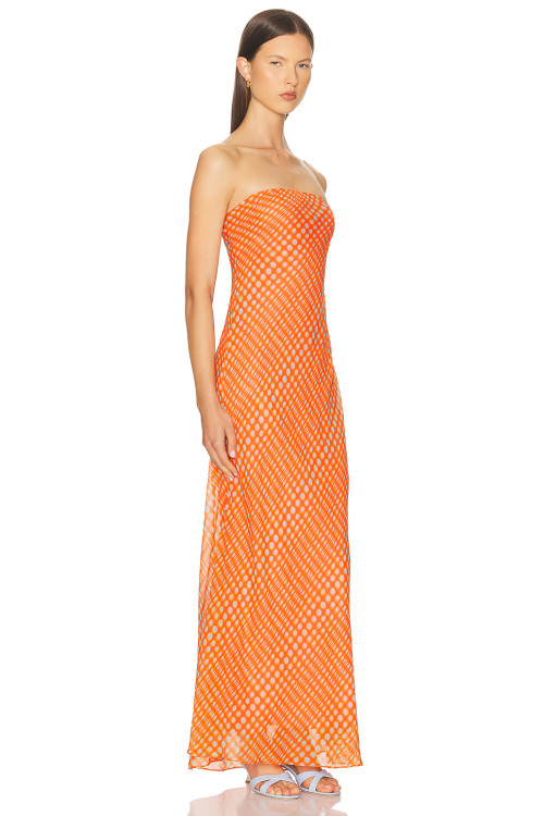 Hot sale High quality Freedom Backless Sleeveless Polka Dot Woman's Off shoulder Dress