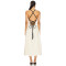 Ladies Camisole Square neckline High quality Backless Sleeveless Elegant Midi Dress