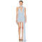 High quality Halter Deep V neck neckline Elegant Sexy Hot sale Woman's Mini Dress
