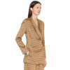 V neckline High quality Business style Flowy Long sleeves Woman's checkered Jacket