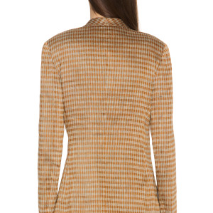 V neckline High quality Business style Flowy Long sleeves Woman's checkered Jacket