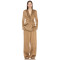V neckline High quality Business style Flowy Long sleeves Woman's checkered Jacket