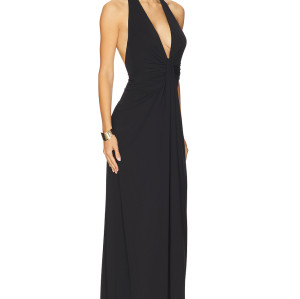 Customized Halter Deep V neck Backless Sleeveless Sexy New fashion Woman's Long Dress