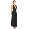 Customized Halter Deep V neck Backless Sleeveless Sexy New fashion Woman's Long Dress