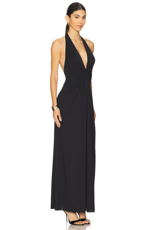 Customized Halter Deep V neck Backless Sleeveless Sexy New fashion Woman's Long Dress