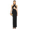 New fashion High quality Halter neckline Backless Sleeveless Cut out Woman's Long Dress