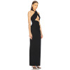 New fashion High quality Halter neckline Backless Sleeveless Cut out Woman's Long Dress