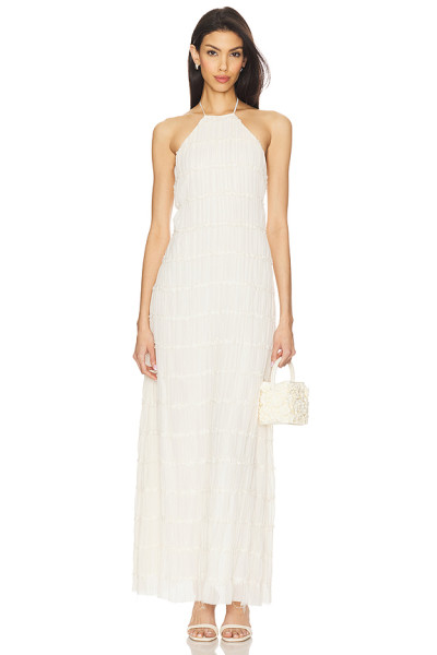 High quality Elegant Halter neckline Freedom Backless Sleeveless Woman's Long Dress