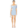 Freendom Romantic Style High quality Bow trims Mini length Off shoulder Woman's Dress