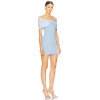 Freendom Romantic Style High quality Bow trims Mini length Off shoulder Woman's Dress
