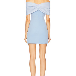 Freendom Romantic Style High quality Bow trims Mini length Off shoulder Woman's Dress