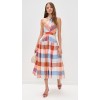 Romantic Freedom Halter neckline Backless Sleeveless Lightweight Woman's Midi Dress