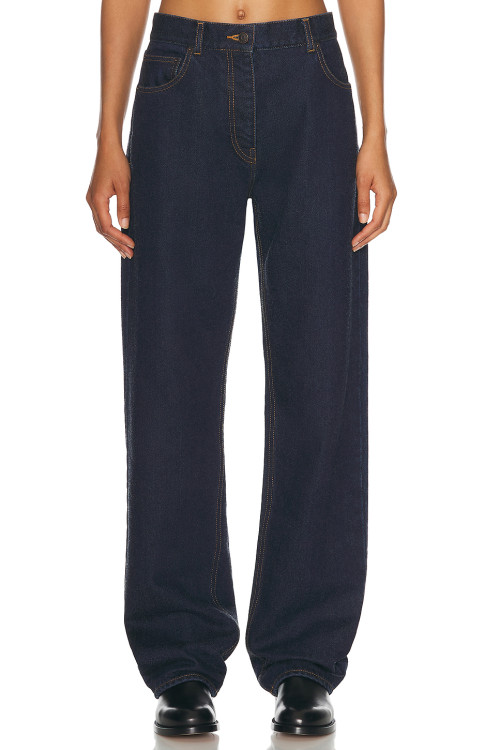 Classic Denim Vintage Sleek Heavy drape Minimalist Structured Durable Wide leg trousers