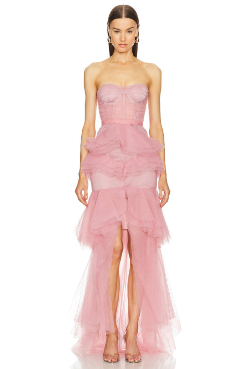 Princess style High quality Off shoulder Backless Sleeveless Woman's High low Dress