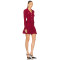 New fashion Sophisticated Chic V neckline Knitted Hot sale Fashionable Woman's Mini Dress