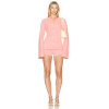 Soft Casual Chic High quality Elegant Flared sleeves Shorts Round neckline Woman's Knitted Blouses