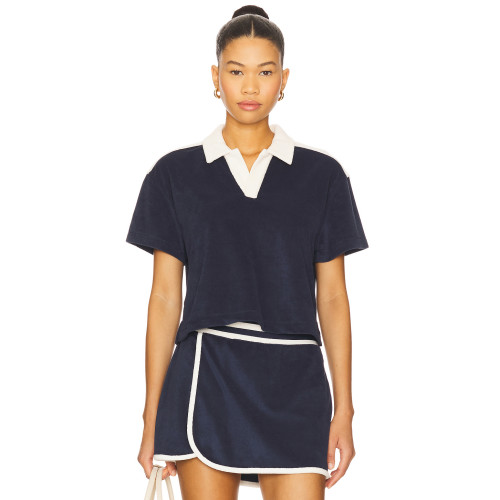 Lightweight High quality Polo V neckline Casual Sports Chic style Woman's Blouses
