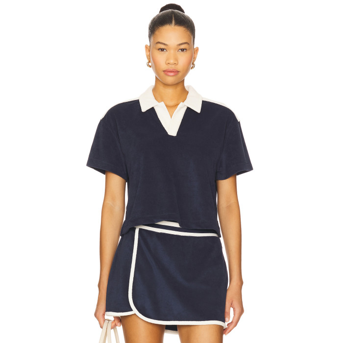 Lightweight High quality Polo V neckline Casual Sports Chic style Woman's Blouses