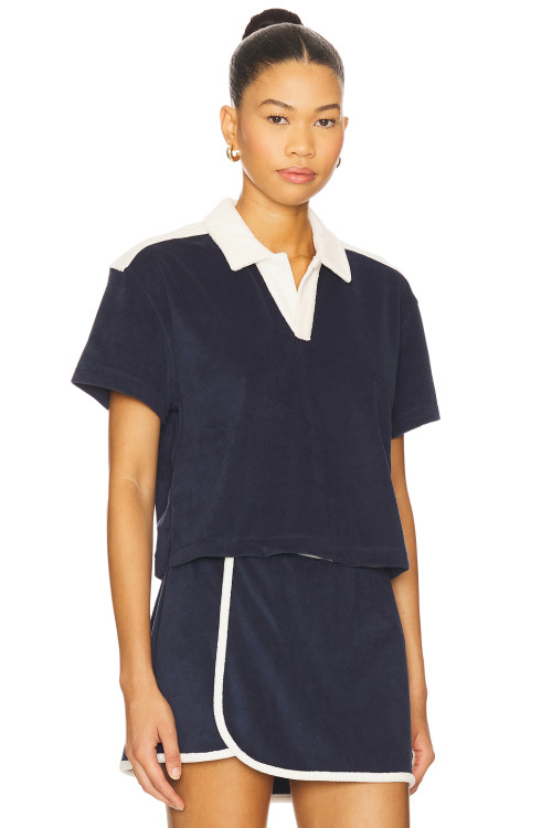 Lightweight High quality Polo V neckline Casual Sports Chic style Woman's Blouses