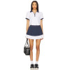 High quality Elegant Polo shirt Buttoned placket Preppy Sporty Woman's Casual Blouses